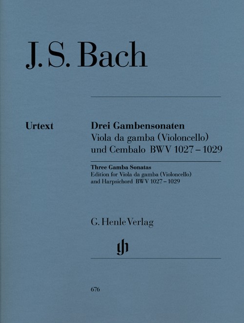 Sonatas for Viola da Gamba and Harpsichord (Version for Viola da Gamba or Violoncello) BWV 1027-1029 = Sonaten für Gambe und Cembalo (Fassung für Gambe oder Viloncello) BWV 1027-1029. 9790201806761