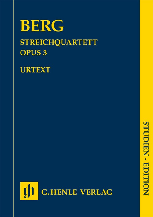 String Quartet op. 3, study score = Streichquartett op. 3, Studienpartitur