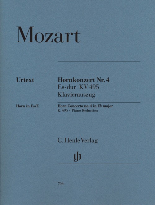 Concerto for Horn and Orchestra no. 4 Eb major KV 495, piano reduction with solo part = Konzert für Horn und Orchester Nr. 4 Es-Dur KV 495, Klavierauszug mit Solostimme. 9790201807041