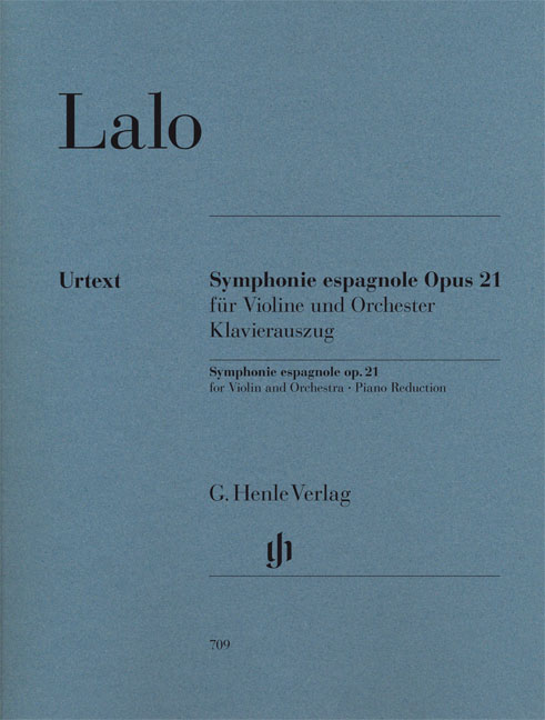 Symphonie espagnole for Violin and Orchestra d minor op. 21, piano reduction with solo part = Symphonie espagnole d-Moll op. 21, Klavierauszug mit Solostimme. 9790201807096