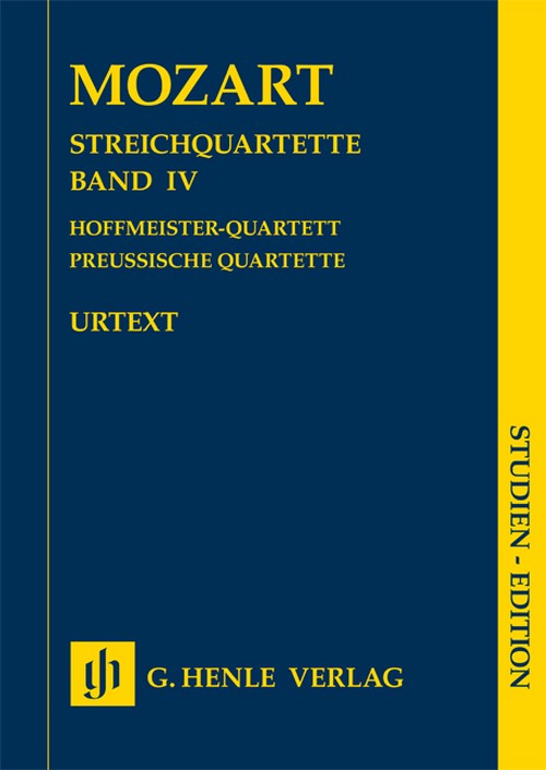 String Quartets Volume IV, Hoffmeister Quartet and Prussian Quartets, study score = Streichquartette Volume IV, Hoffmeister-Quartett und Preußische Quartette, Studienpartitur