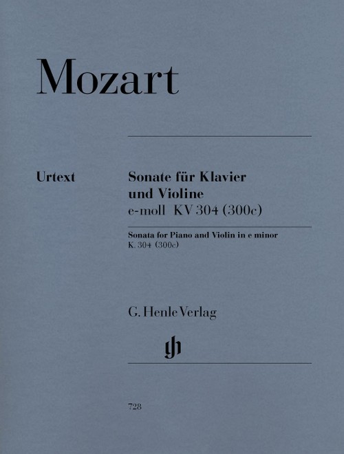 Violin Sonata e minor KV 304 (300c) = Violinsonate e-Moll KV 304 (300c). 9790201807287