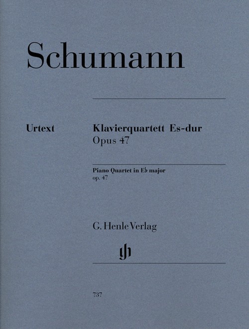 Piano quartet, op 47, Eb Major. Set of String Parts = Klavierquartett Es-Dur op. 47, Streicherstimmensatz