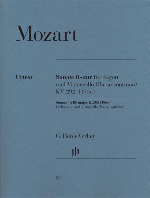 Sonata in B flat Major KV 292 (196c) = Sonate B-Dur KV 292 (196c)