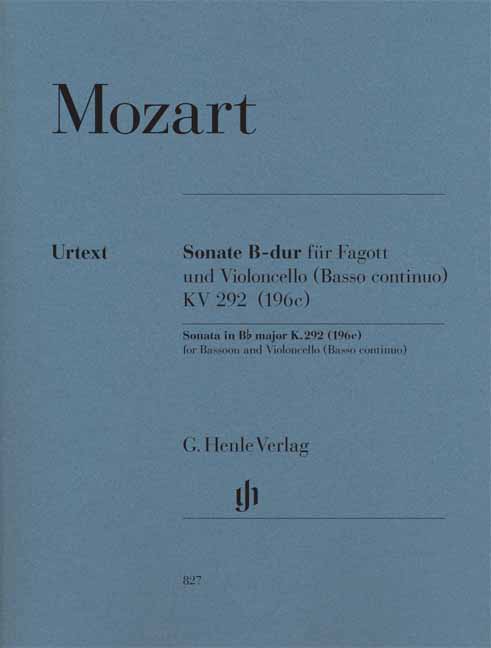 Sonata in B flat Major KV 292 (196c) = Sonate B-Dur KV 292 (196c). 9790201808277