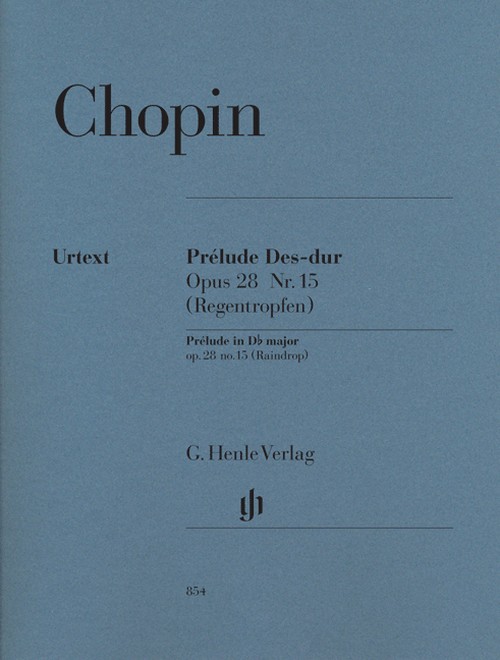 Prélude in D flat major op. 28/15, (Raindrop) = Prélude Des-Dur [Regentropfen] op. 28/15, (Regentropfen)