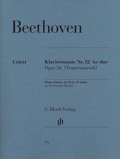 Piano Sonata no. 12 in A flat op. 26 = Klaviersonate Nr. 12 in As-Dur op. 26. 9790201808925