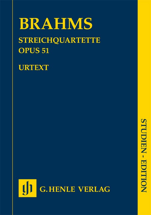 String Quartets op. 51/1&2, score = Streichquartette op. 51/1&2, Partitur