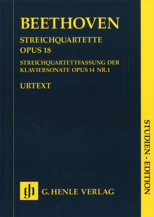 String Quartets and String Quartet-Version of the Piano Sonata op. 18/1-6 und op. 14/1, study score = Streichquartette und Streichquartettfassung der Klaviersonate (Revidierte Ausgabe) op. 18/1-6 und. 9790201891392