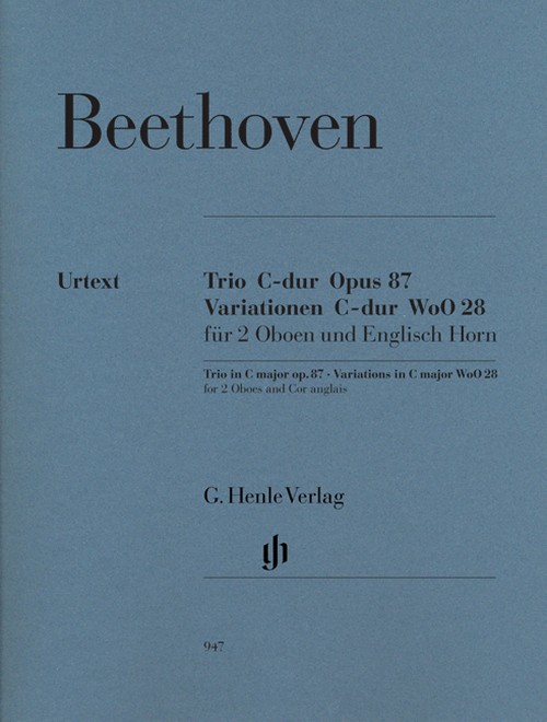 Trio in C major, Variations in C major WoO 28, performance score = Trio C-Dur WoO 28, Spielpartitur