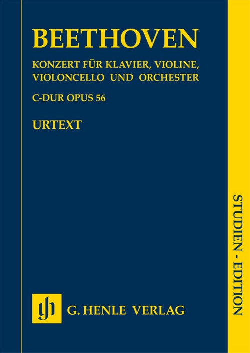 Concerto C major for Piano, Violin, Violoncello and Orchestra [Triple Concerto] op. 56, study score = Konzert C-Dur [Tripelkonzert] op. 56, Studienpartitur. 9790201896106