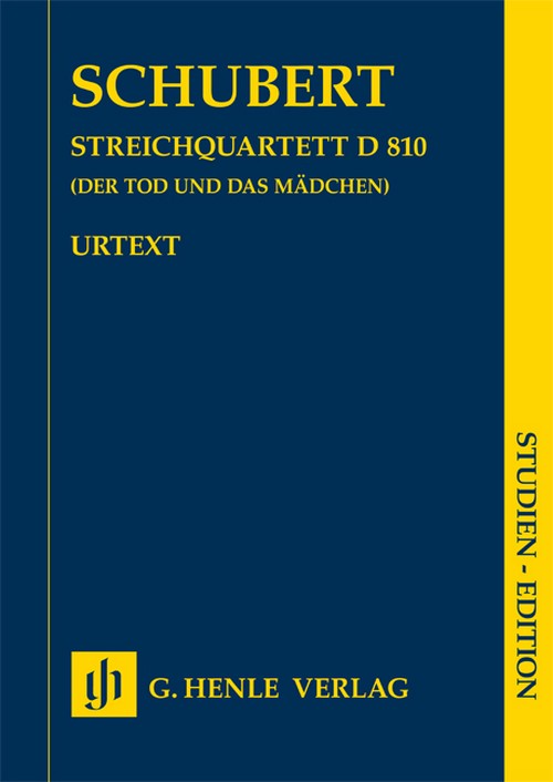 String Quartet The Death and the Maiden d minor D 810, study score = Streichquartett Der Tod und das Mädchen d-Moll D 810, Studienpartitur