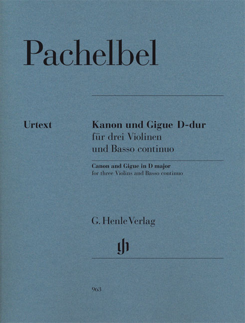 Canon and Gigue, for three Violins and Basso continuo, set of parts. 9790201809632