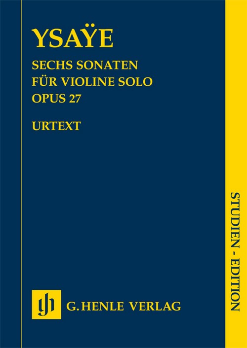 Six Sonatas for Violin solo op. 27, study score