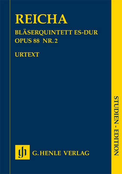 Quintet for Wind Instruments op. 88/2, study score = Bläserquintett op. 88/2, Studienpartitur