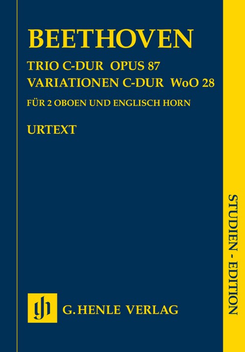 Trio in C major, Variations in C major op 87 und 28, study score = Trio C-Dur, Variationen C-Dur op 87 und 28, Studienpartitur