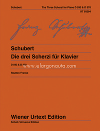 The three Scherzi for piano D 593/1-2, D 570 = Die drei Scherzi für Klavier D 593/1-2, D 570