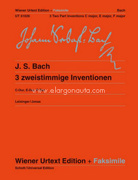 Three Two Part Inventions = Drei zweistimmige Inventionen. 9783850557153