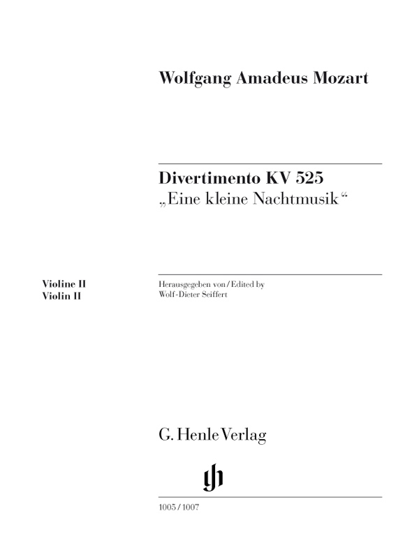 Divertimento KV 525, A Little Night Music, separate part
