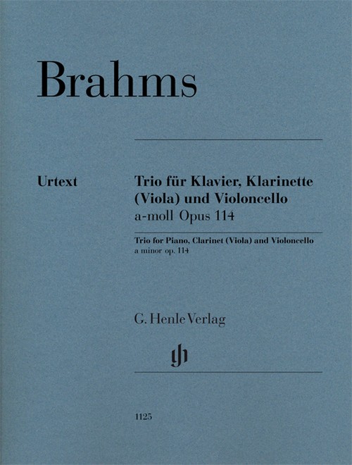 Clarinet Trio op. 114, score and parts = Klarinettentrio op. 114, Partitur und Stimmen