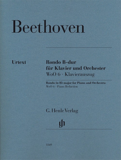 Rondo for Piano and Orchestra, WoO 6, piano reduction for 2 pianos = Rondo für Klavier und Orchester, WoO 6, Klavierauszug für 2 Klaviere. 9790201811499