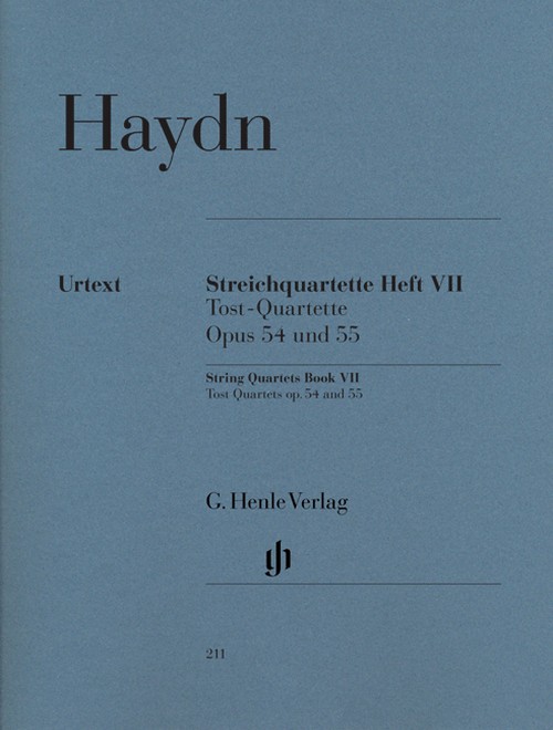 String Quartets Vol VII (Tost) op. 54 & 55 Heft VII, Trost-Quartette, set of parts = Streichquartette op. 54 & 55 Heft VII, Trost-Quartette, Stimmensatz