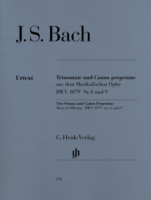 Trio Sonata and Canon Perpetuus from the musical offering für Flute, Violin and Basso Continuo BWV 1079 Nr. 8 und 9 = Triosonate und Canon perpetuus aus dem Musikalischen Opfer BWV 1079 Nr. 8 und 9