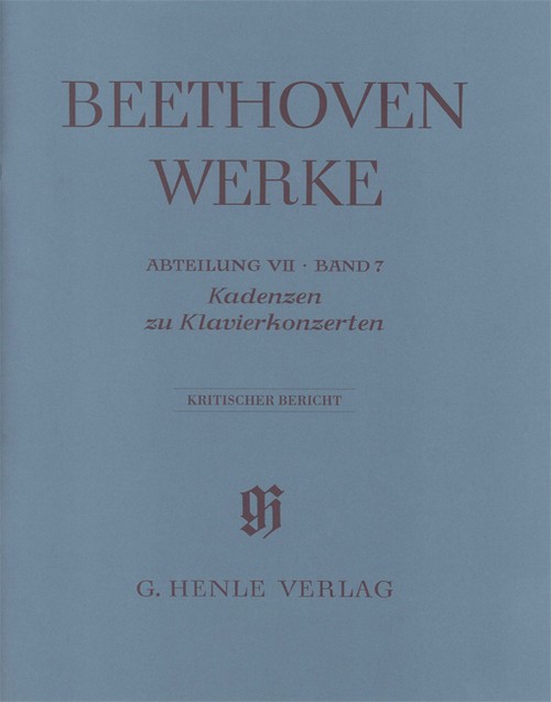 Cadenzas in the Piano Concertos Series 7 Volume 7, critical commentary = Kadenzen zu Klavierkonzerten Series 7 Volume 7, Kritischer Bericht. 9790201842936