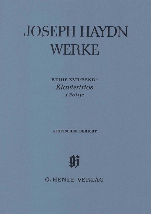 Piano Trios 1, critical commentary = Klaviertrios 1, Kritischer Bericht