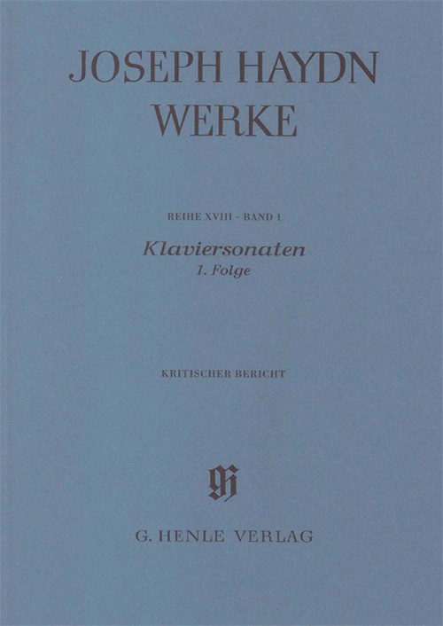 Piano Sonatas, 1st Sequence, critical commentary = Klaviersonaten, 1. Folge, Kritischer Bericht