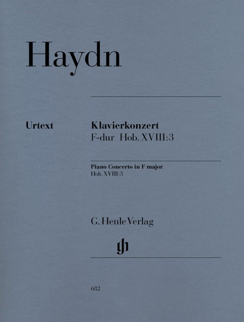 Concerto for Piano (Harpsichord) and Orchestra F major Hob. XVIII:3, score and parts = Konzert für Klavier (Cembalo) und Orchester F-Dur Hob. XVIII:3, Partitur und Stimmen