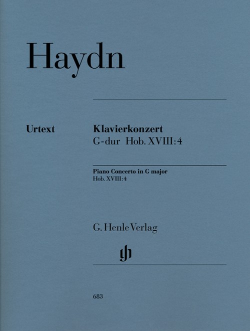 Concerto for Piano (Harpsichord) and Orchestra G major Hob. XVIII:4, score and parts = Konzert für Klavier (Cembalo) und Orchester G-Dur Hob. XVIII:4, Partitur und Stimmen