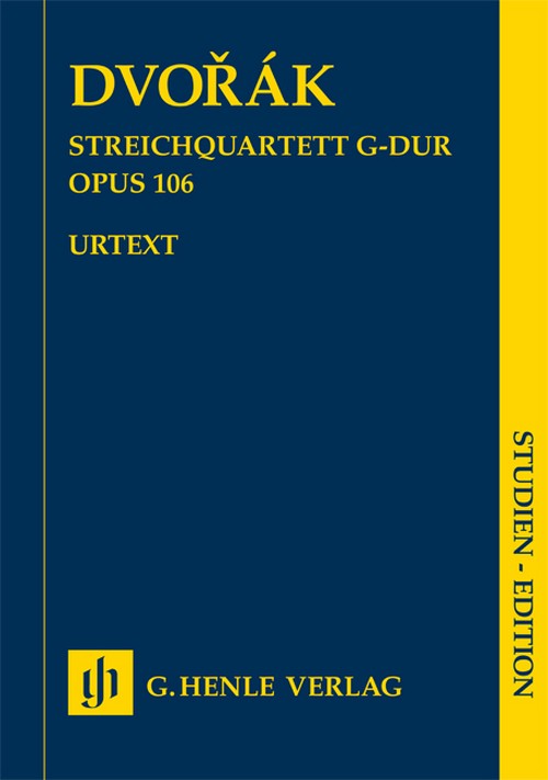 String Quartet G major op. 106, study score = Streichquartett G-dur op. 106, Studienpartitur