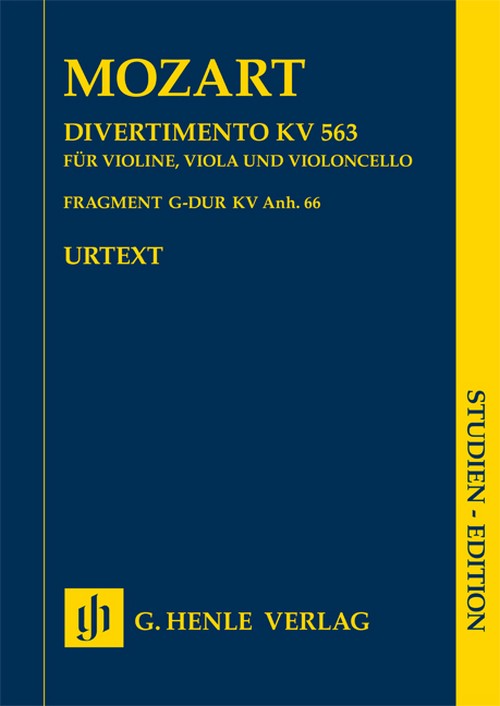 String Trio E flat major KV 563, study score = Divertimento Es-Dur KV 563, Studienpartitur