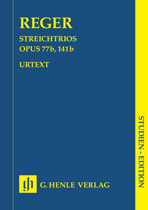 String Trios a minor and d minor op. 77b u. 141b, study score = Streichtrios a-Moll und d-Moll (Studien-Edition) op. 77b u. 141b, Studienpartitur