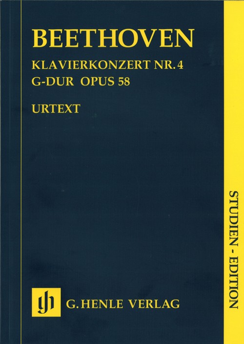 Concerto for Piano and Orchestra No. 4 G major op. 58, study score = Konzert für Klavier und Orchester Nr. 4 G-Dur op. 58, Studienpartitur