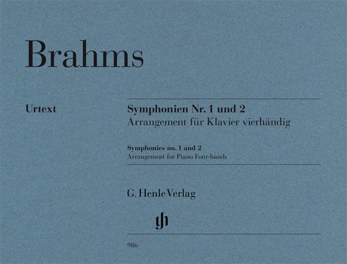 Symphonies no. 1 and 2, Arrangement for Piano Four-hands, piano reduction for 2 pianos = Symphonien Nr. 1 und 2, Arrangement für Klavier vierhändig, Klavierauszug für 2 Klaviere