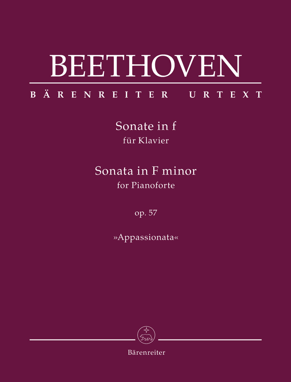 Sonata for Pianoforte op. 57, Appassionata, performance score = Sonate für Klavier op. 57, Appassionata, Spielpartitur