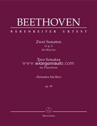 Two Sonatas for Pianoforte G minor, G major op. 49, performance score = Zwei Sonaten für Klavier g-Moll, G-Dur op. 49 Sonates faciles, Spielpartitur