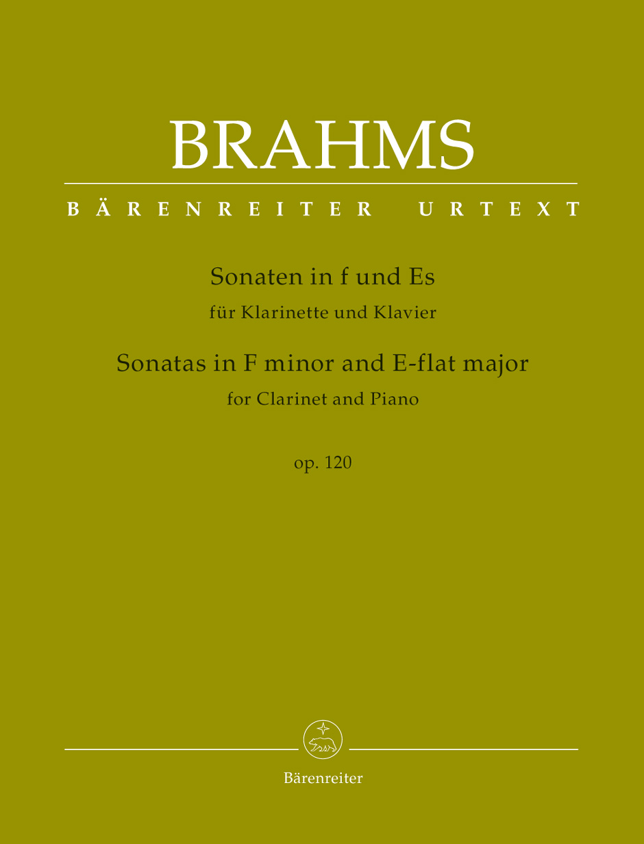 Sonatas in F minor and E-flat major op. 120, piano reduction with solo part = Sonaten in f-Moll und Es-Dur op. 120, Klavierauszug mit Solostimme