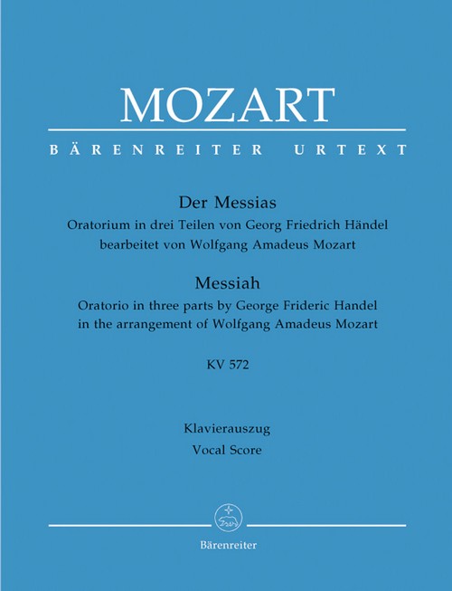 Der Messias KV 572, Oratorium. Bearbeitung von Wolfgang Amadeus Mozart, vocal/piano score. 9790006449897