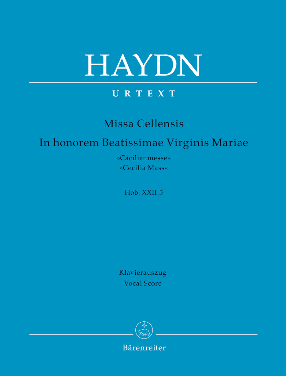 Missa Cellensis in honorem Beatissimae Virginis Mariae Hob. XXII:5, Cäcilienmesse, vocal/piano score