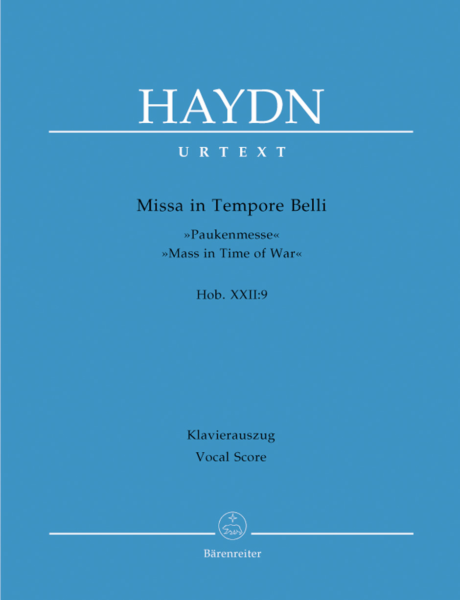 Missa in tempore belli - Pauken-Messe Hob. XXII:9, Klavierauszug nach dem Urtext der Haydn-Gesamtausgabe, vocal/piano score
