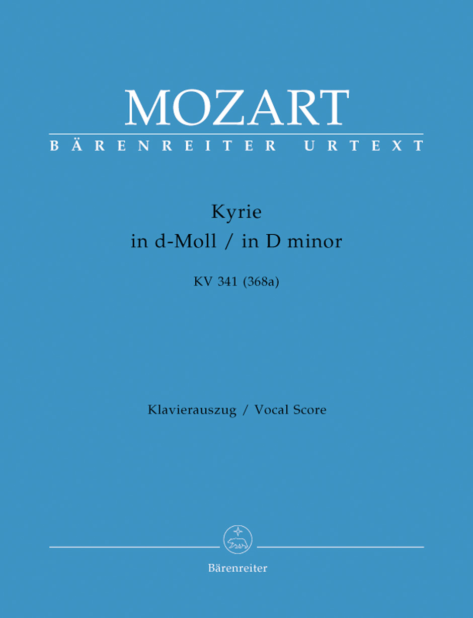 Kyrie in D minor KV 341 (368a), vocal/piano score = Kyrie in d-Moll KV 341 (368a), Klavierauszug. 9790006453269