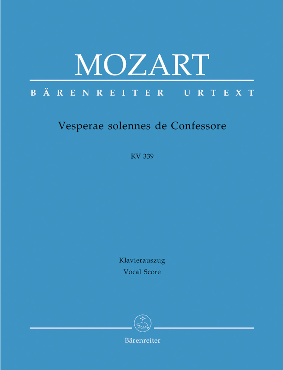 Vesperae solennes de Confessore KV 339, vocal/piano score. 9790006459759