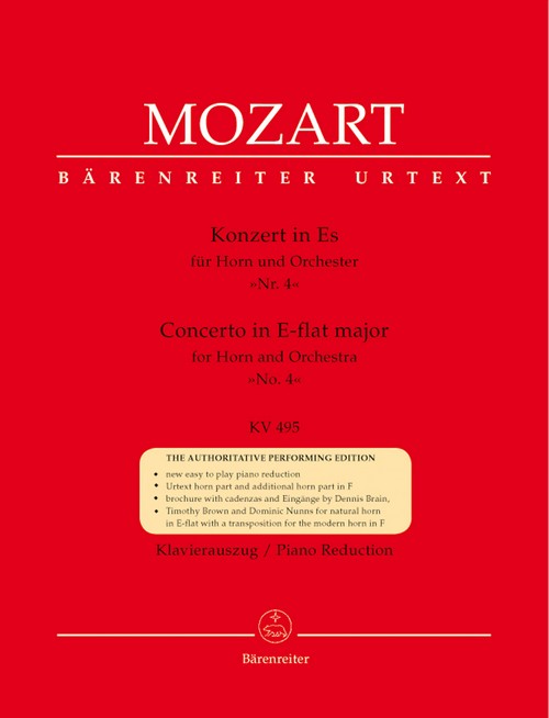 Konzert Horn und Orchester Nr. 4 KV 495, score and part. 9790006467280