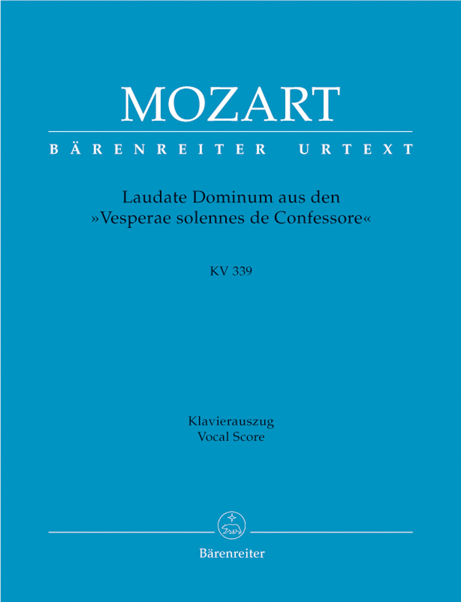 Laudate Dominum KV 339, aus Vesperae solennes de Confessore, vocal/piano score. 9790006527465
