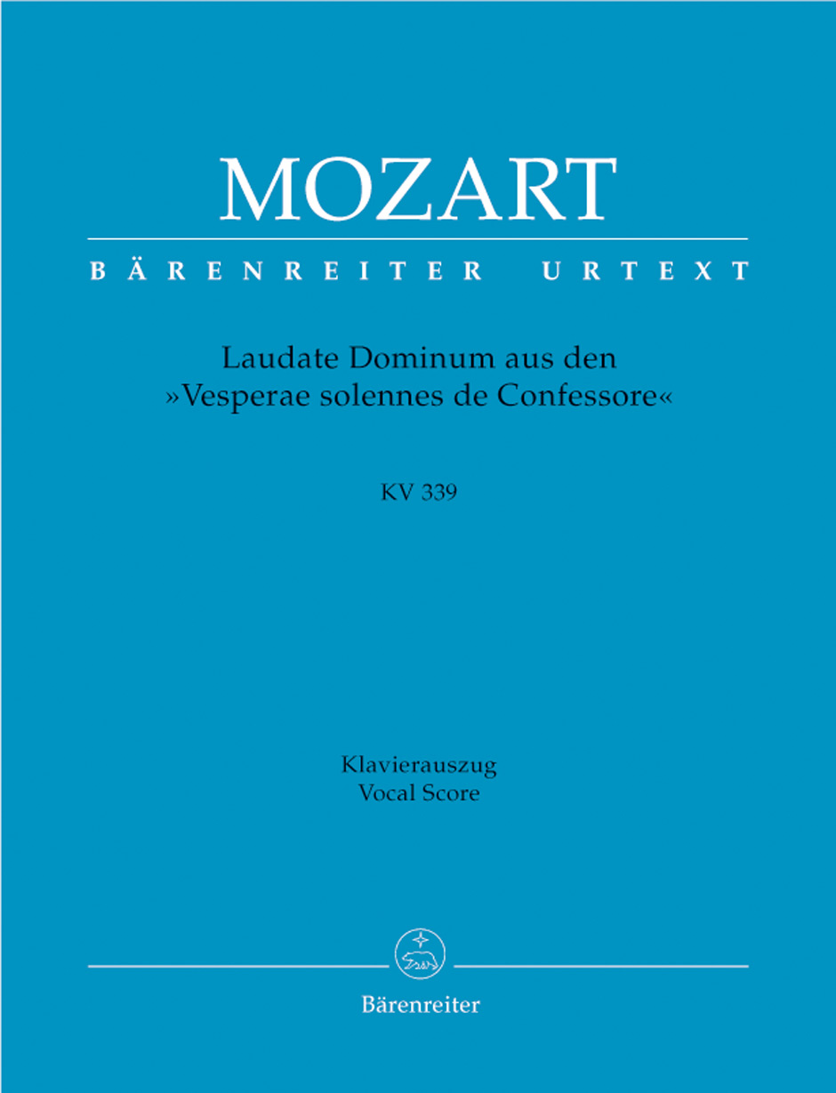 Laudate Dominum KV 339, aus Vesperae solennes de Confessore, vocal/piano score