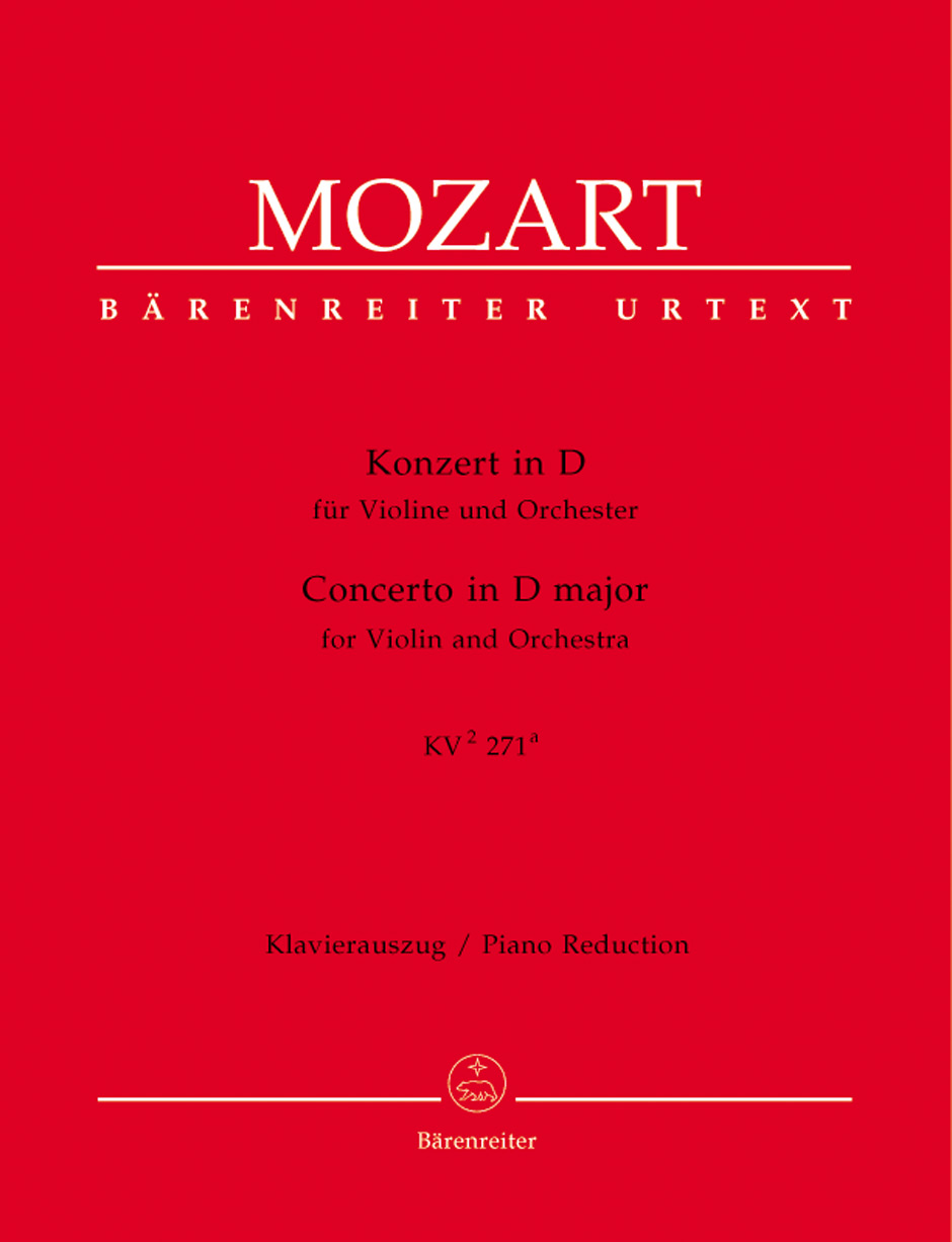 Konzert für Violine und Orchester D-Dur KV 271a (271i), piano reduction with solo parts