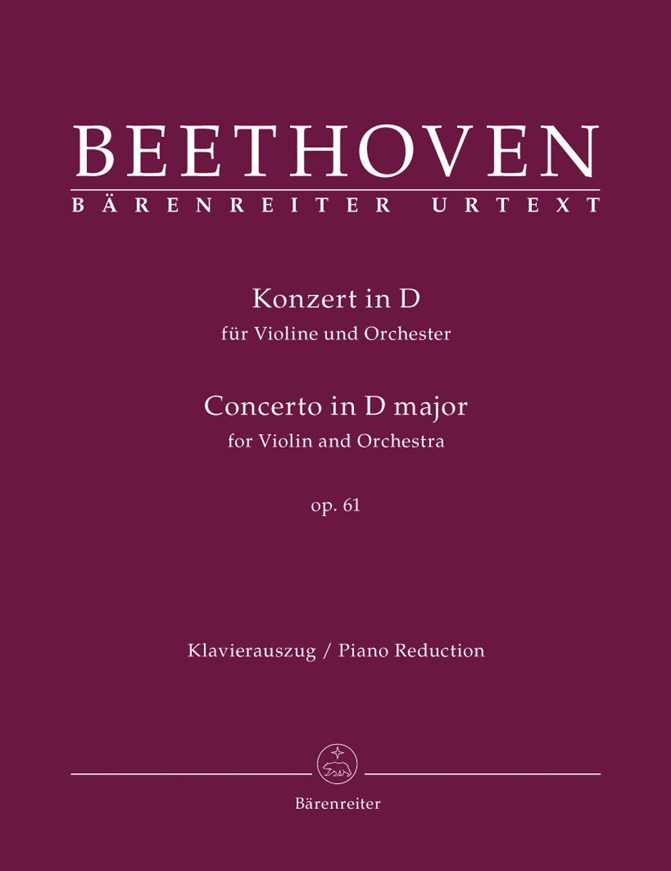 Konzert für Violine und Orchester op. 61, Mit Urtext-Solostimme sowie eingerichteter Solostimme, piano reduction with solo part